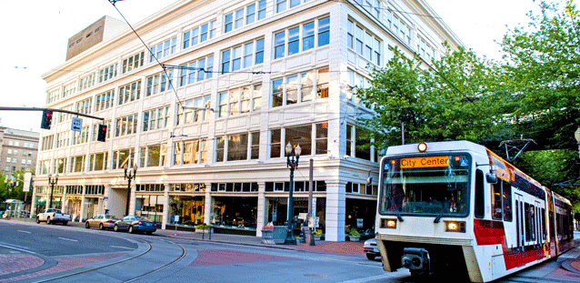 a Portland tram